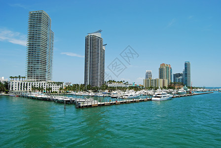 迈阿密海滩码头和迈阿密海滩南端豪华公图片