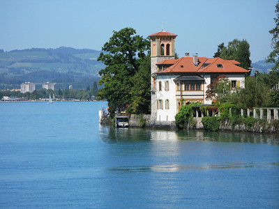 瑞士图恩湖Oberh图片