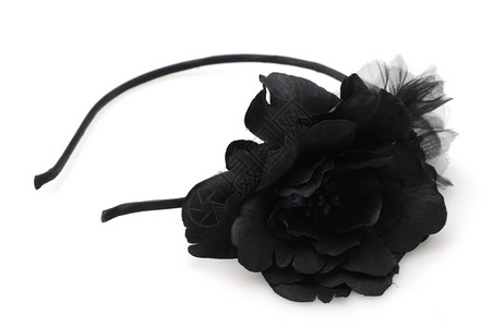 黑色花朵头带时尚配饰图片