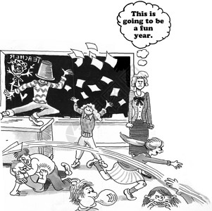 关于混乱教室的教育漫画图片