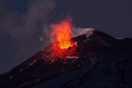 从东南火山口喷图片