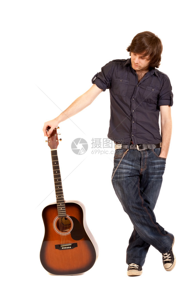 一张吉他手的画像用图片