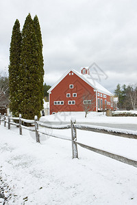美国佛蒙特州冬季建筑图片