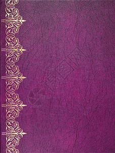 紫色和金色皮革书套背景