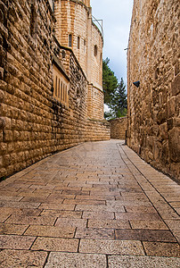 耶路撒冷老城的一条小巷图片