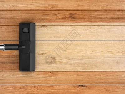 吸尘吸水机3d在木制背景上用空白条设计图片