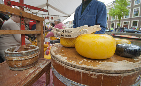 传统星期五奶酪市场塔特Tat荷兰A背景图片