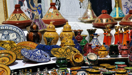 市场中的摩洛哥传统波特MordroModroPo图片