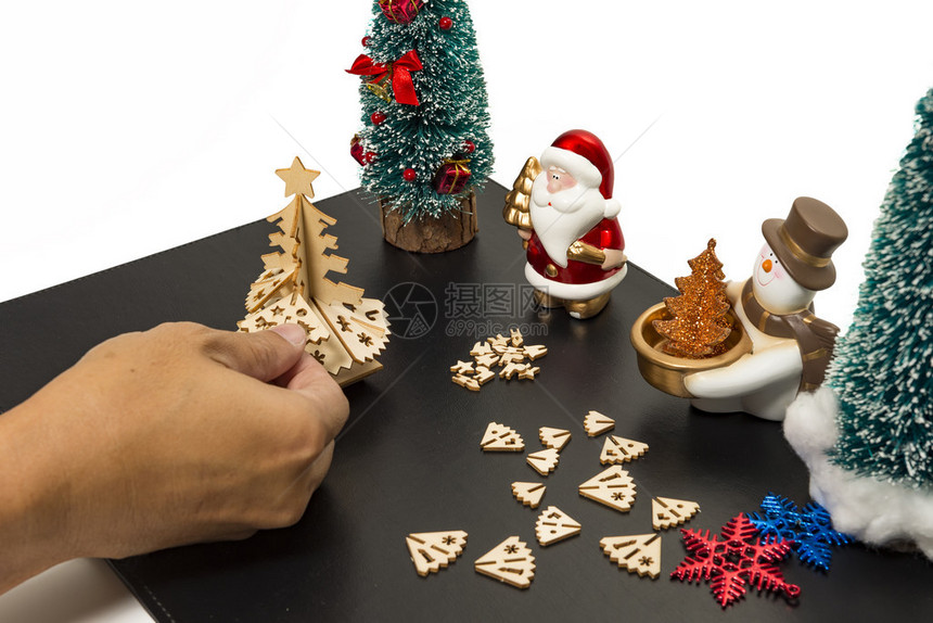 手工组装圣诞树图片