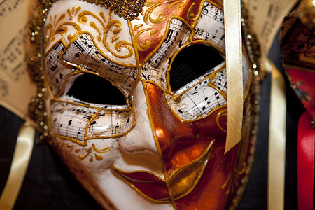 威尼斯典型狂欢节面具的照片图片
