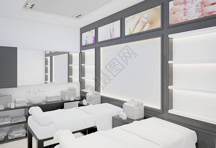 美甲店美容spa沙龙的3d渲染设计图片
