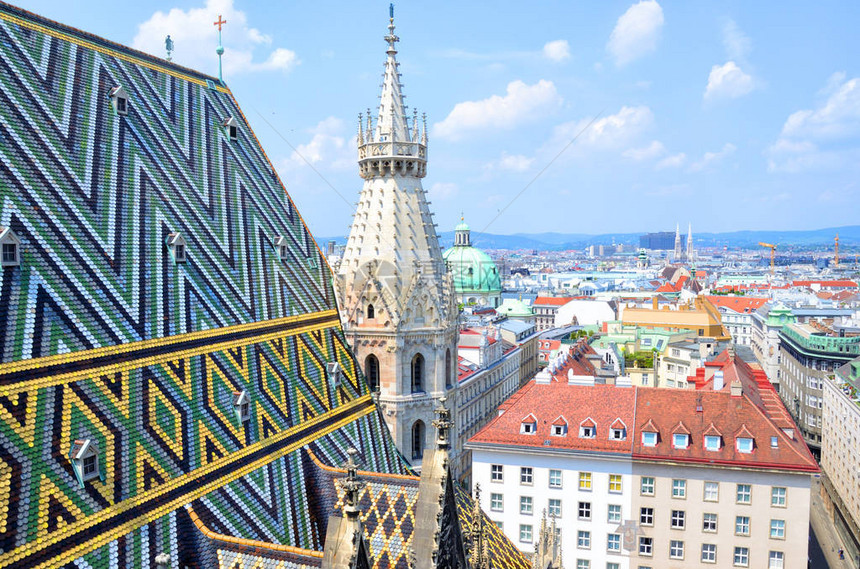 从奥地利维也纳的顶楼起图片