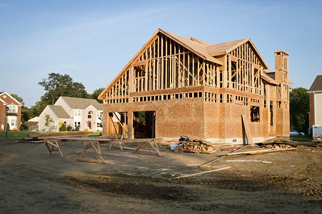 新泽西州中部正在建设的新住宅背景图片