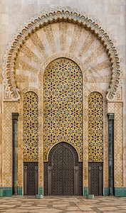 摩洛哥卡萨布兰卡哈桑二世清真背景图片