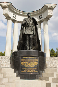 罗曼诺夫俄罗斯皇帝亚历山大二世的纪念碑在莫斯科雕像亚历山大鲁卡维什尼科夫背景