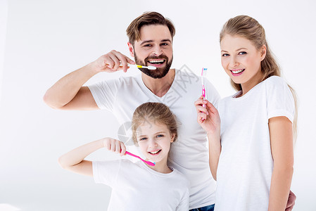 家庭打扫牙齿快乐牙刷一起用图片
