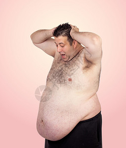 肥胖男人的大肚腩图片