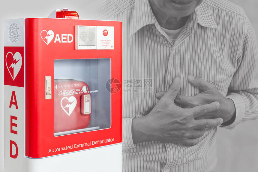 AED或自动外部防御器急救装置图片
