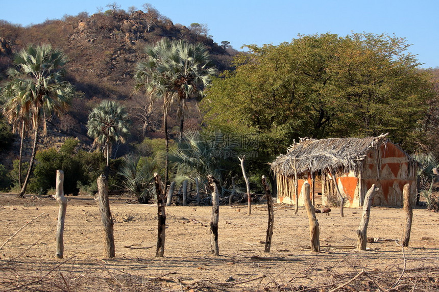 纳米比亚的非洲泥屋图片