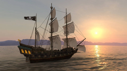 帆船3DCG一图片