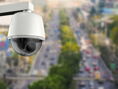 保安户外甩棍3d提供带有城市风景背的安全摄像头或c设计图片