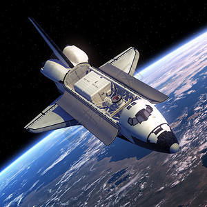 航天飞机轨道器3D场景图片
