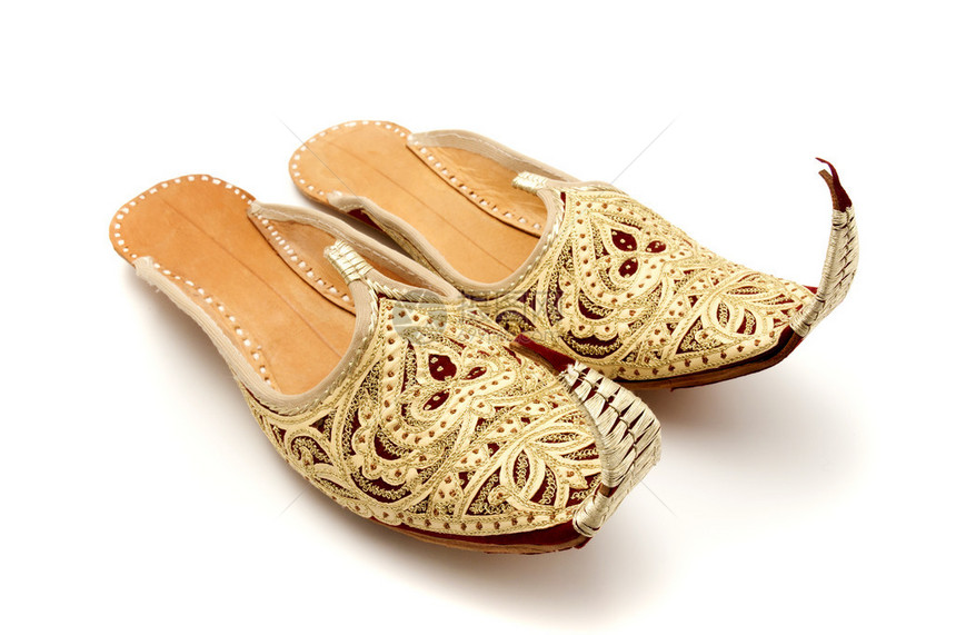 传统阿拉伯卷趾拖鞋图片
