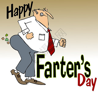 这个插图描绘了一段关于快乐父亲日的歌词剧图片