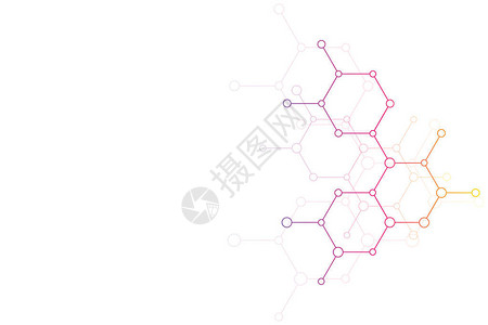 分子结构和化学要素背景图片