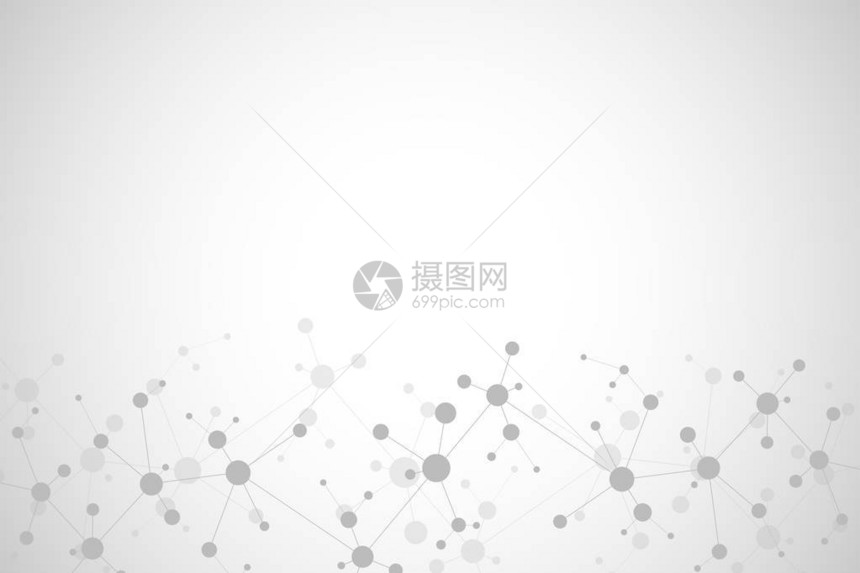 具有分子结构和神经网络的抽象几何纹理分子DNA和遗传研究丛背景医疗科技图片