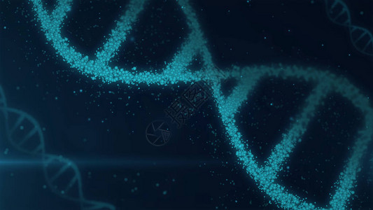DNA螺旋分子抽象的三维图解图片
