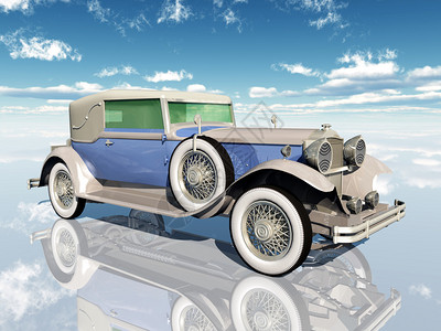 计算机从1930年代用一辆美国汽车制背景图片