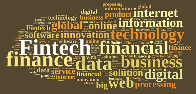 关于金融技术金融和技术的文背景图片