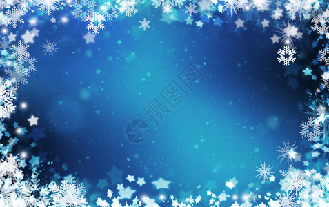 星冰乐雪花和星的背景设计图片