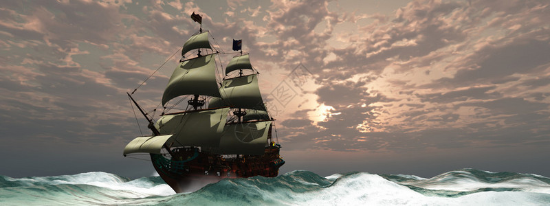 扬风起航威廉王子号船由19个家庭组成插画