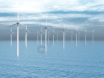 北海渔村计算机用离岸风力涡轮制设计图片