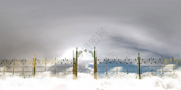 令人惊叹的天堂之门的3d插图图片