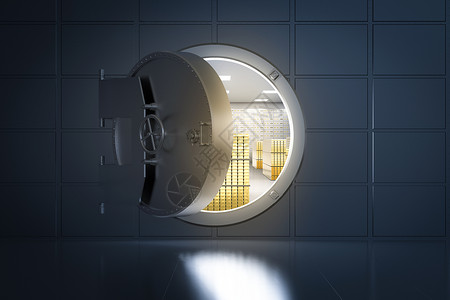 拉金托3d使金属银行安全设计图片