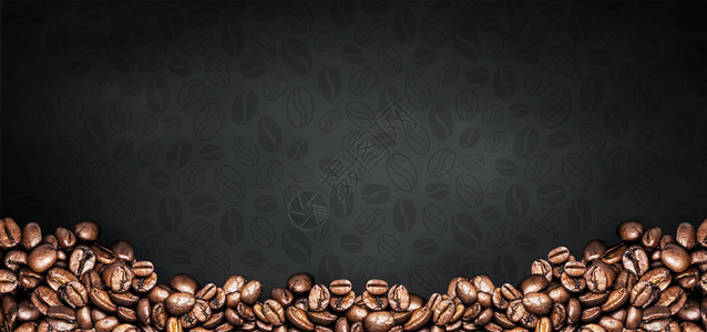 咖啡摘要和回缩背景图片