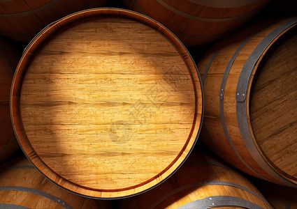关闭地窖里一桶葡萄酒和皮斯科的3DRem设计图片