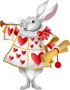 致爱丽丝插图兔子从设计图片