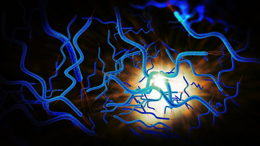 恰特里3D计算机生成的显微镜紧闭卷状设计图片