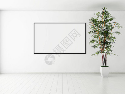 现代明亮室内公寓并模拟海报框架3图片