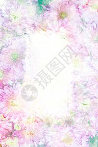 开花菊的抽象水彩插图纸本水彩画花卉水彩插图图片