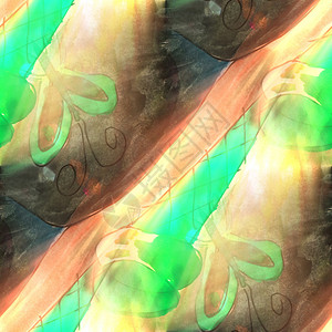 艺术浅棕色绿色蝴蝶背景纹理水彩无缝抽象图案油图片