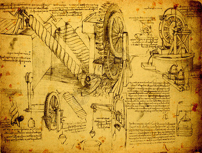 阿迪奇14世纪LeonardodaVinc插画