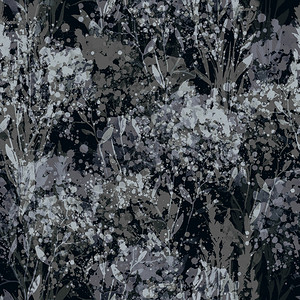花卉和药草的水彩印记极简主义日本图形无缝模式用于纺织品织物纪念品的数字和水彩混合媒体时尚花卉波西背景图片
