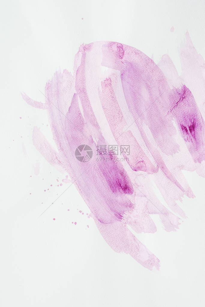 带有紫色水彩笔触的抽象背景图片