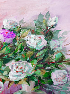 花卉静物绘画艺术画彩色图像图片