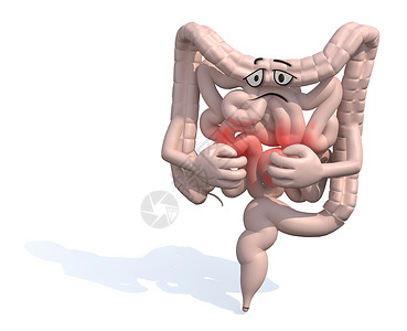 肠胃问题导致健康疾病3d插图图片